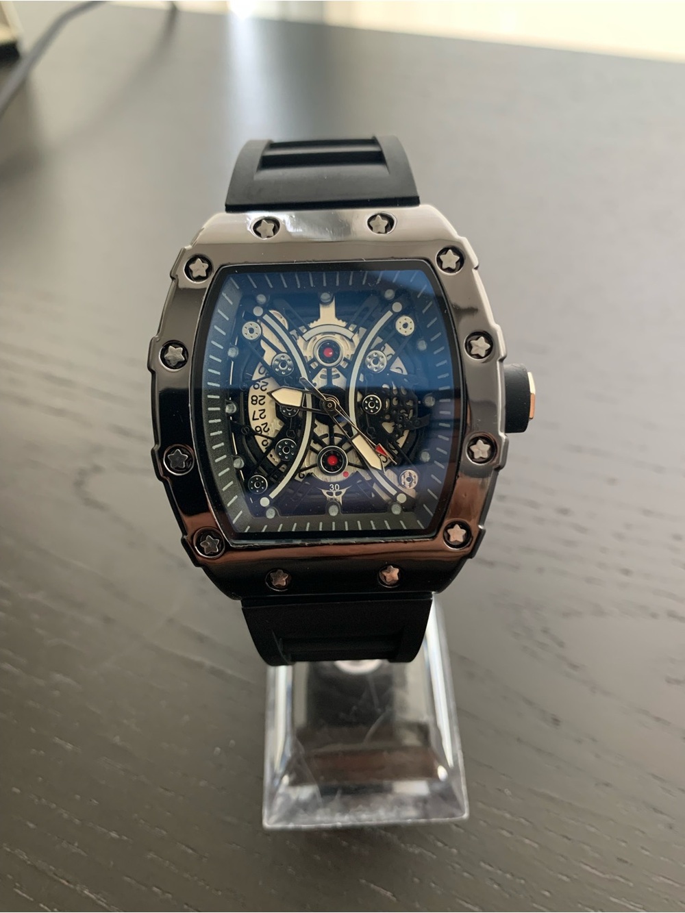 Blacked Skeleton Dial Sports Watch - RM style
